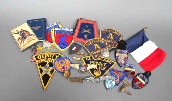 Group of Military, Motorcycle and Police Memorabil