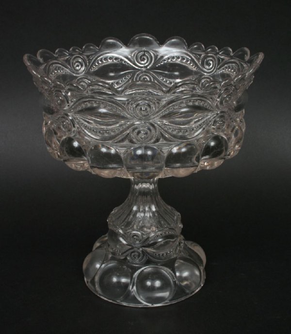 American Molded Glass Compote 19thc.