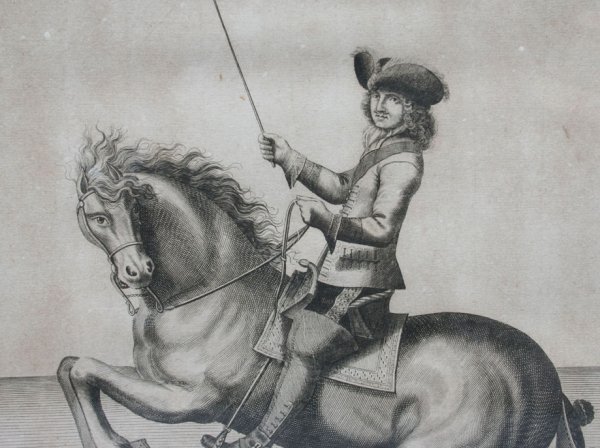 Trio of 18th c. Equestrian or Dressage Horse Print - 3