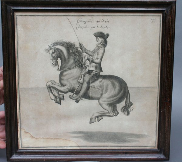 Trio of 18th c. Equestrian or Dressage Horse Print - 5