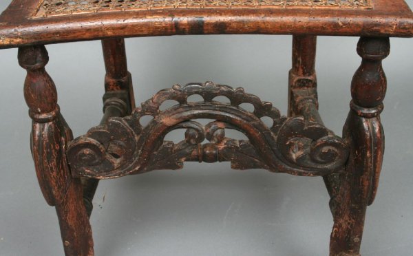 Pair of Jacobean Style Caned Side Chairs - 4