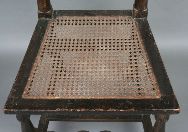 Pair of Jacobean Style Caned Side Chairs - 7