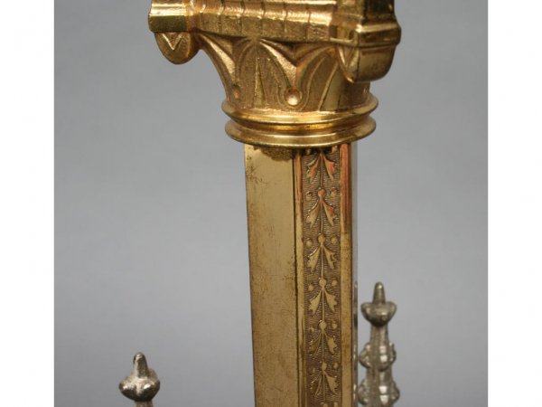 Pair of Gothic Revival Style Altar Candlesticks - 5