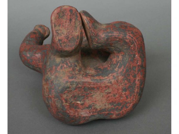 Pre-Columbian Style Primitive Pottery Figure - 5