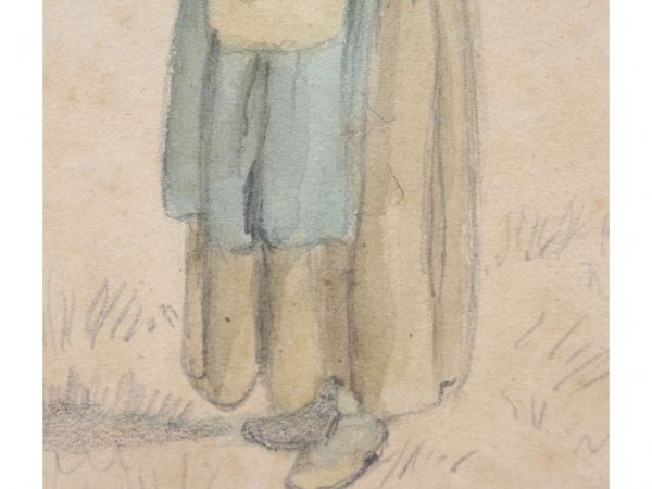 R. Braun Drawing of a French Woman - 4