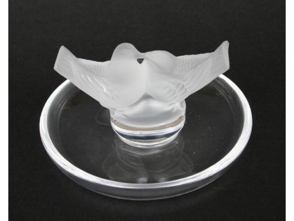 Two Lalique Crystal Bird Pin Trays - 5
