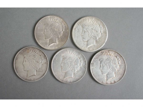 Group 25 Silver Liberty Dollars 1922, 1923, 1925 - 4