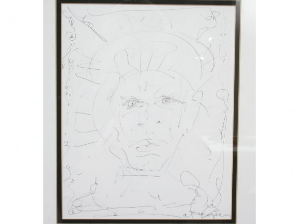 Alice Cooper Self Portrait Ink Drawing - 2