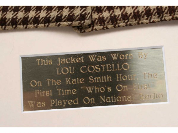 Abbott & Costello Who's on First Coat Memorabilia - 7