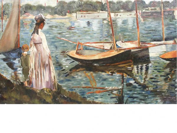 Impressionist Style Oil Boating Oil Painting