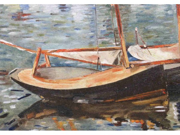 Impressionist Style Oil Boating Oil Painting - 4