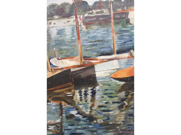Impressionist Style Oil Boating Oil Painting - 5