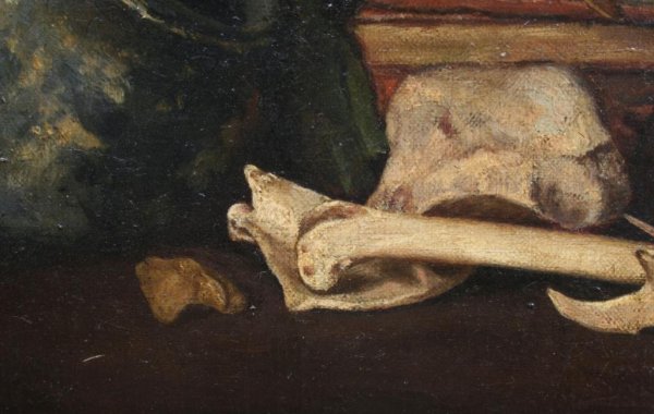 18th or 19th c. Vanitas Theme Oil Painting - 4