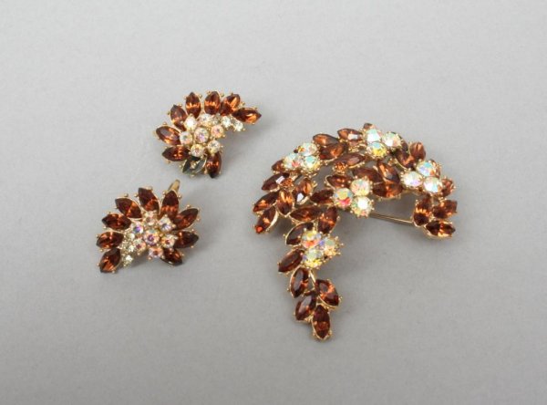 Suite of Trifari Rhinestone Costume Jewelry
