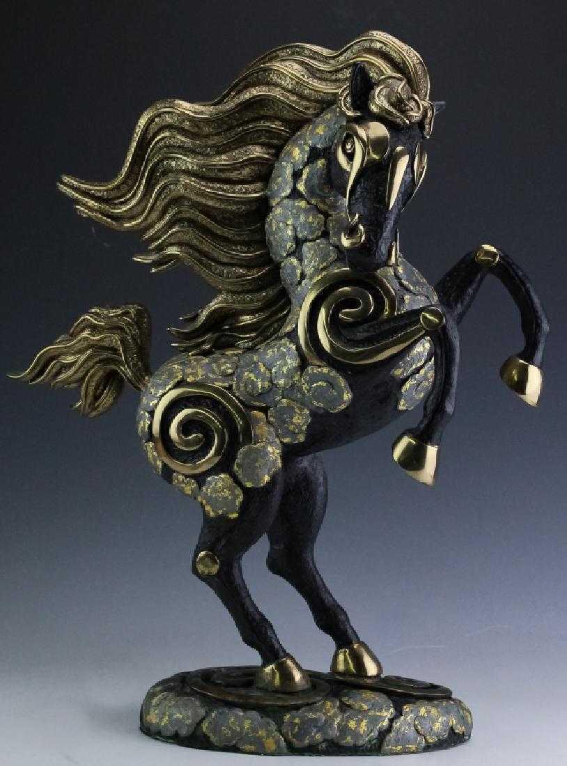 Tiefeng Jiang, China Gilt Bronze Horse Statue Bronze Sculpture (1 of 9)
