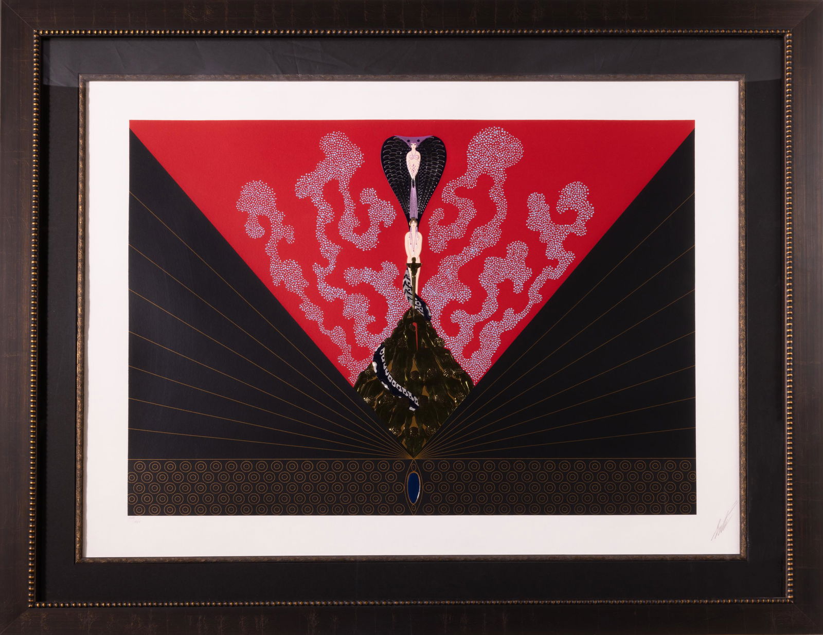 Erte, Triumph of the Courtesan raised embossed serigraph (1 of 9)