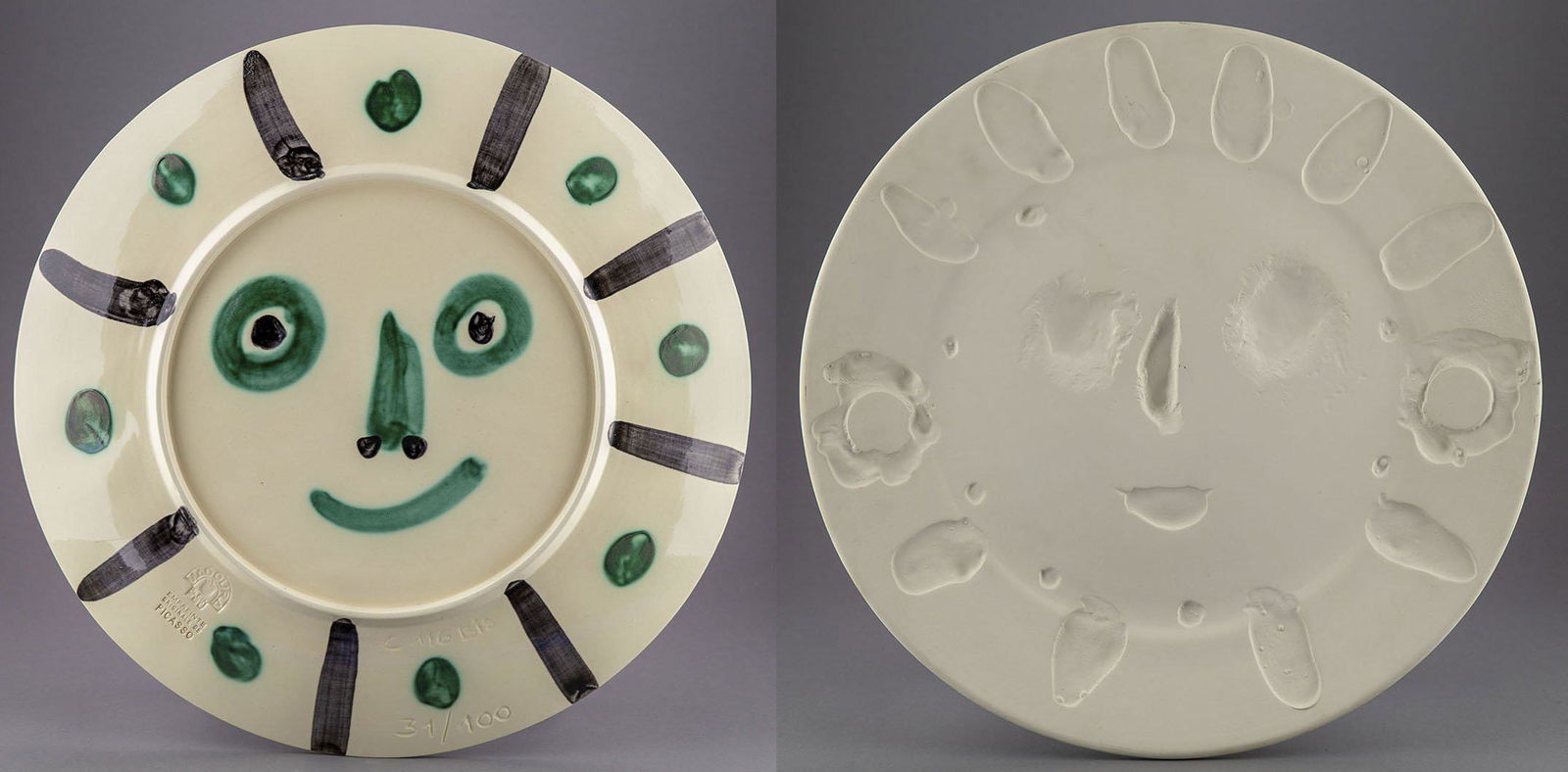 Pablo Picasso, Dual Side Design AR 356 366 Ceramic Plate (1 of 7)