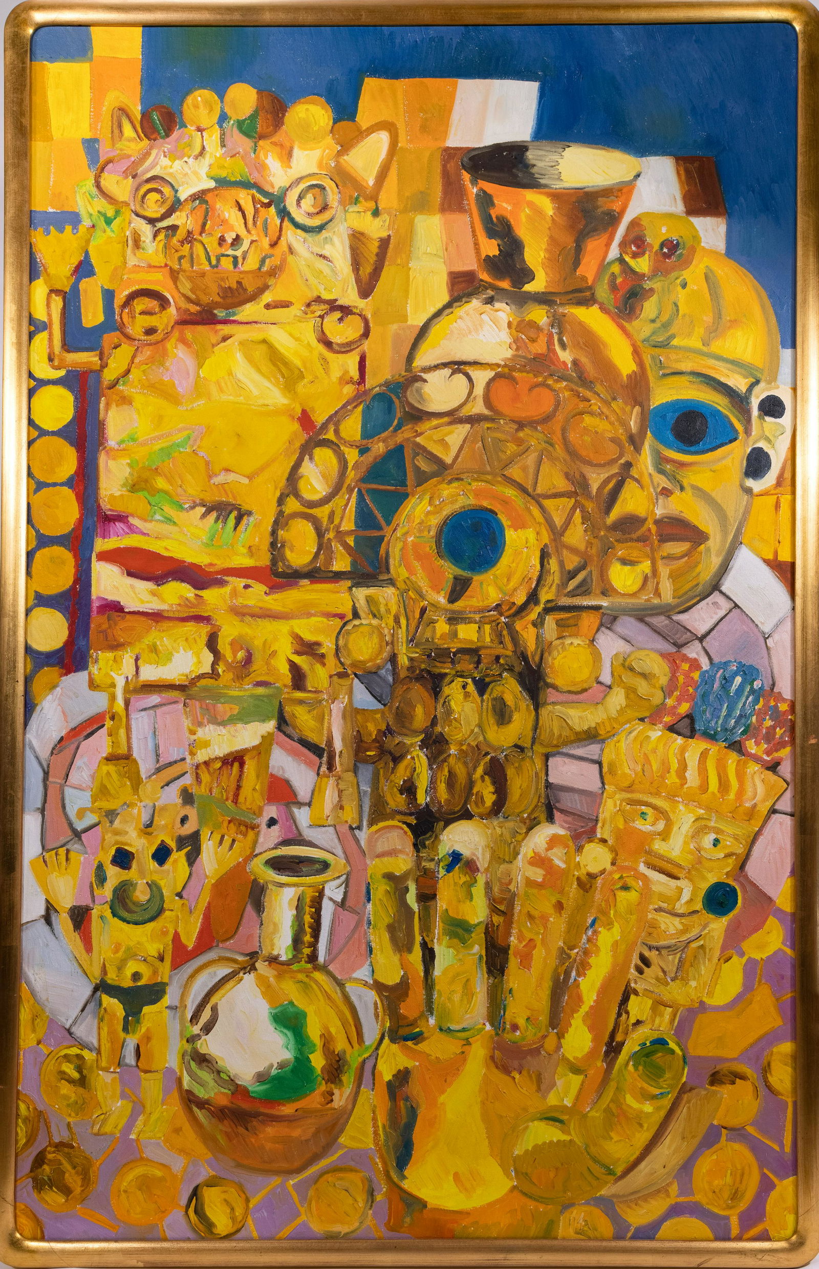 Hunt Slonem, Inca Gold Orignal Painting (1 of 6)