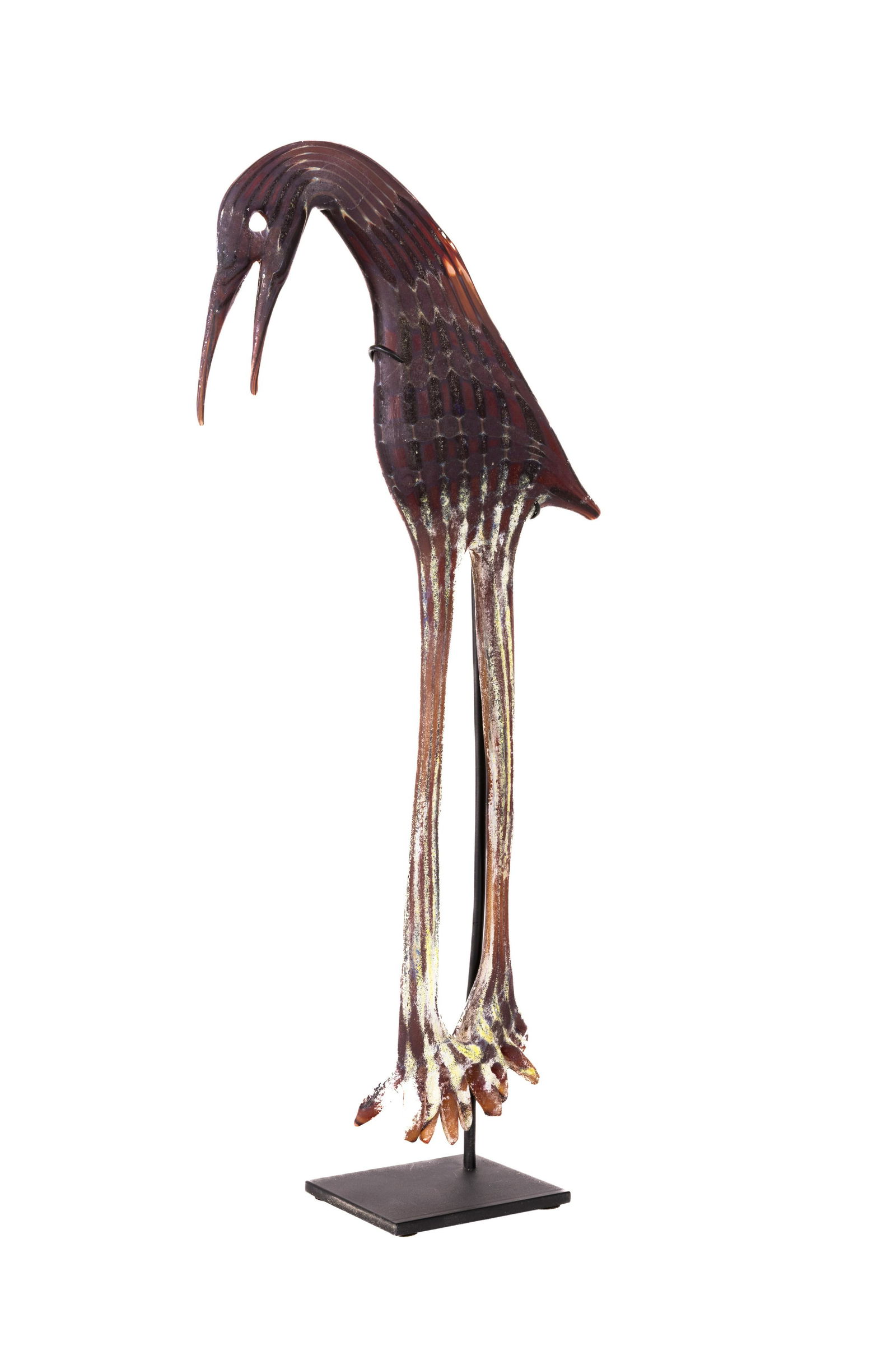 William Morris, Crane Finial Original Hand Blown Glass Sculpture (1 of 11)