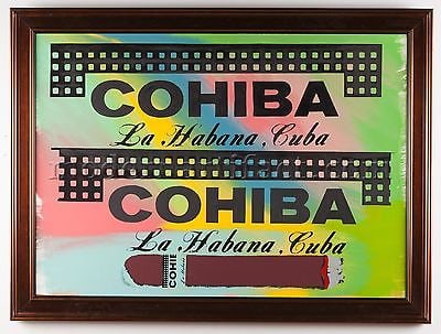 Steve Kaufman Cohiba Cigar Original Oil Painting Man Lady Cave Large Signed (1 of 4)