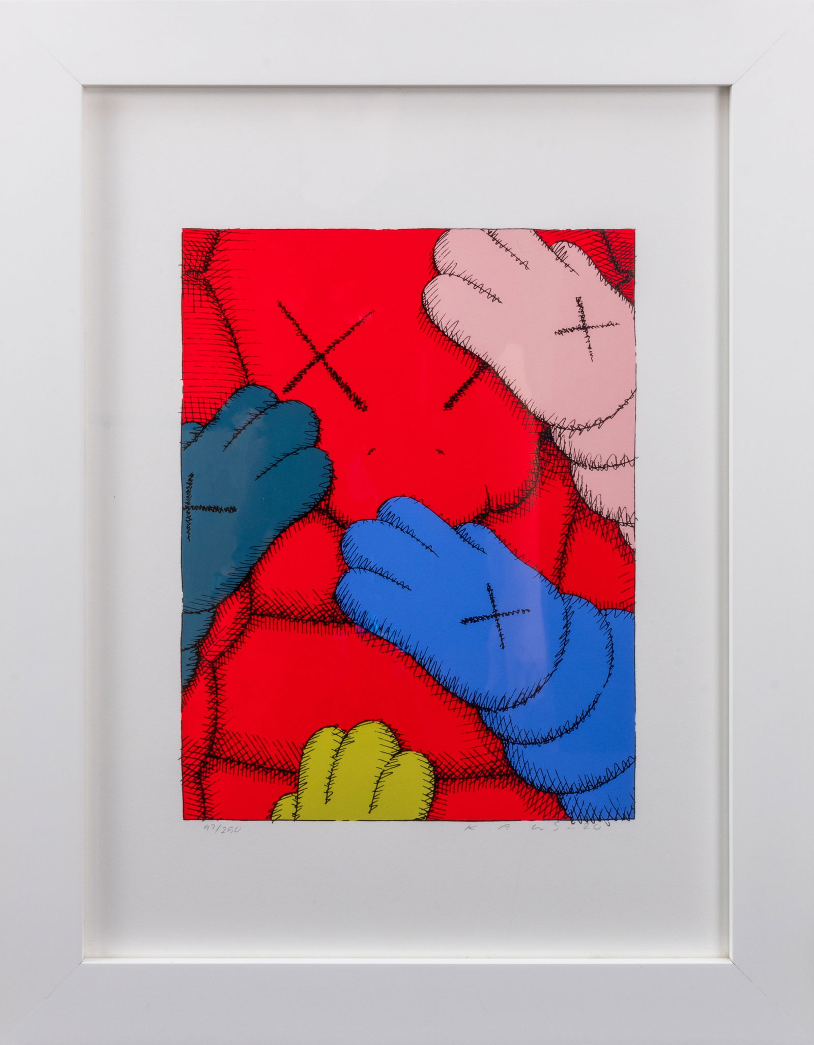 KAWS Untitled Red Image from the Urge series, Signed Limited Edition Screenprint (1 of 8)