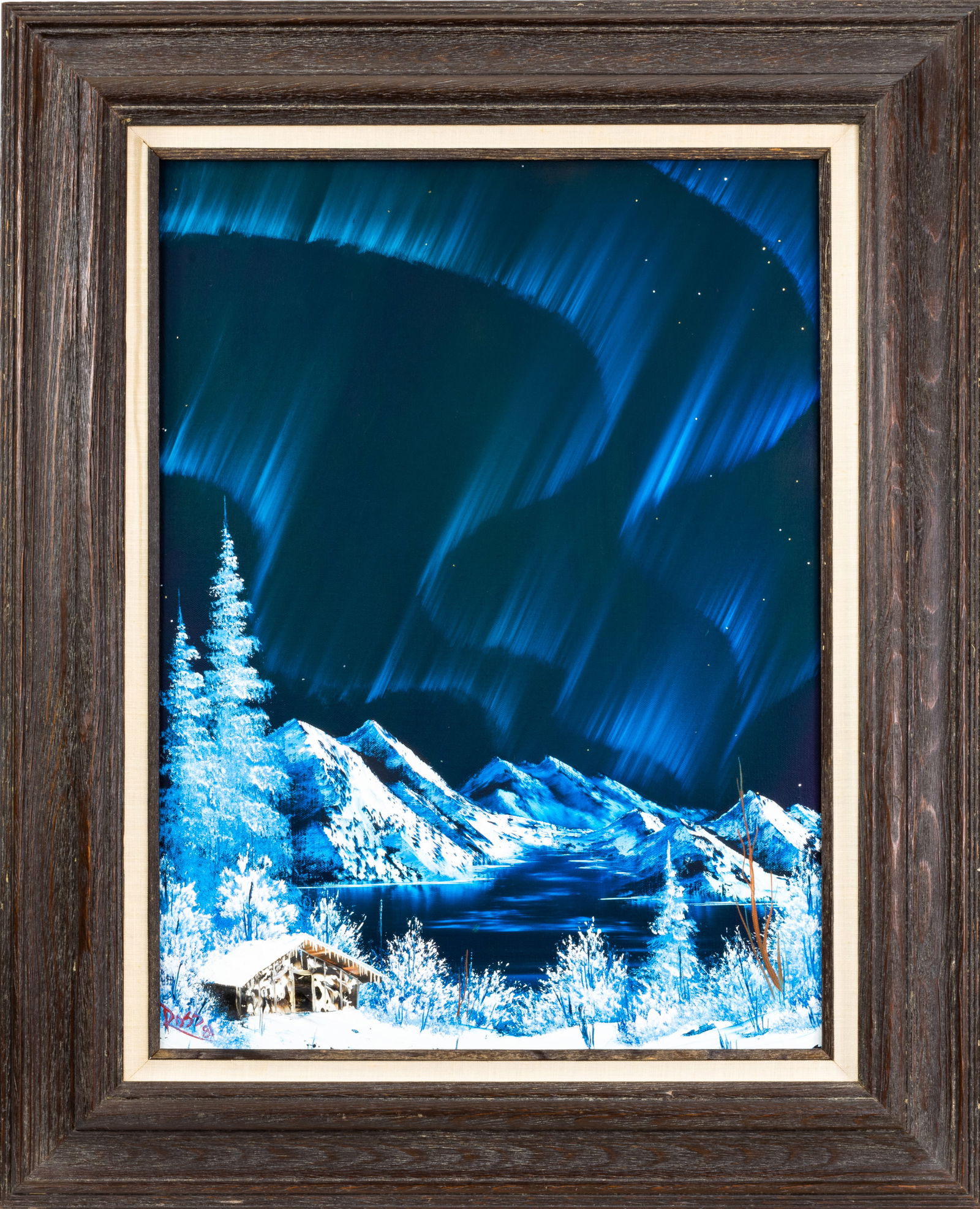 Bob Ross Original Painting 24" x 18" Signed Authentic Northern Lights (1 of 14)