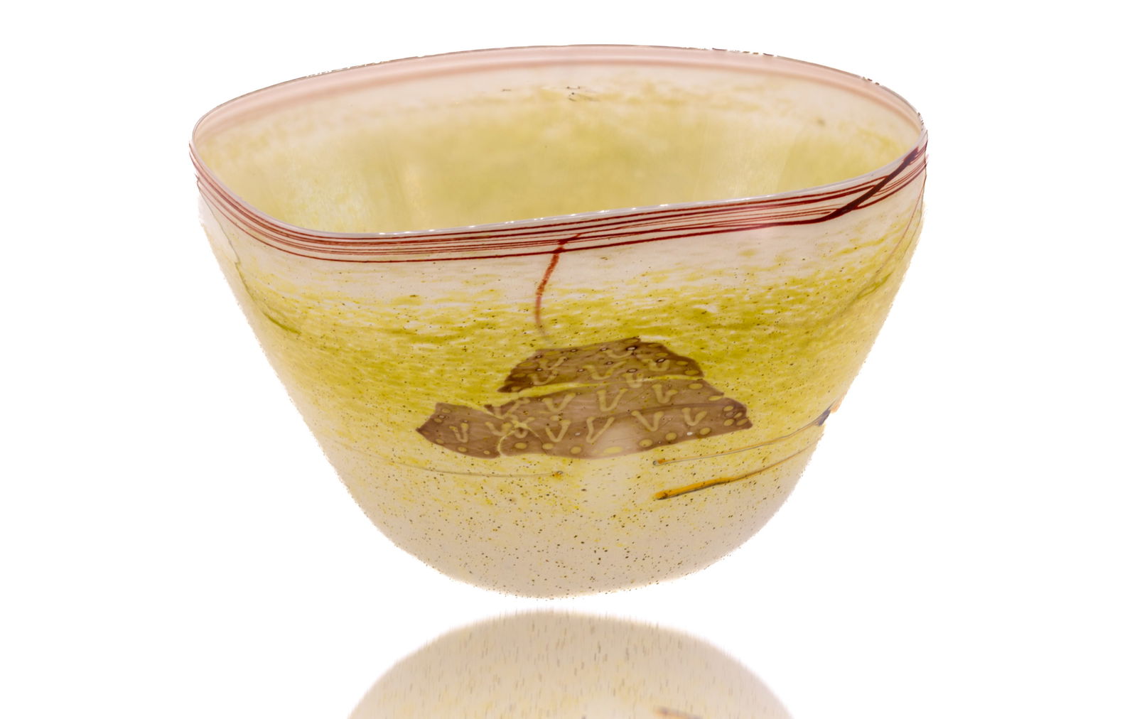 Dale Chihuly 1978 Signed Yellow Indian Blanket Basket Hand Blown Glass (1 of 10)