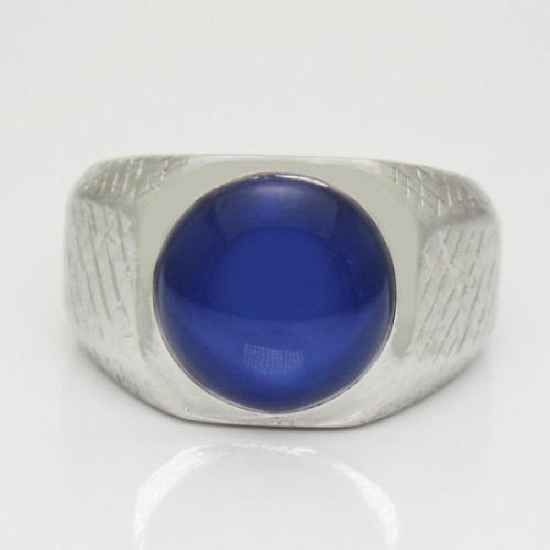 Estate Platinum and approx. 4.6CT Star Sapphire Pinky (1 of 6)