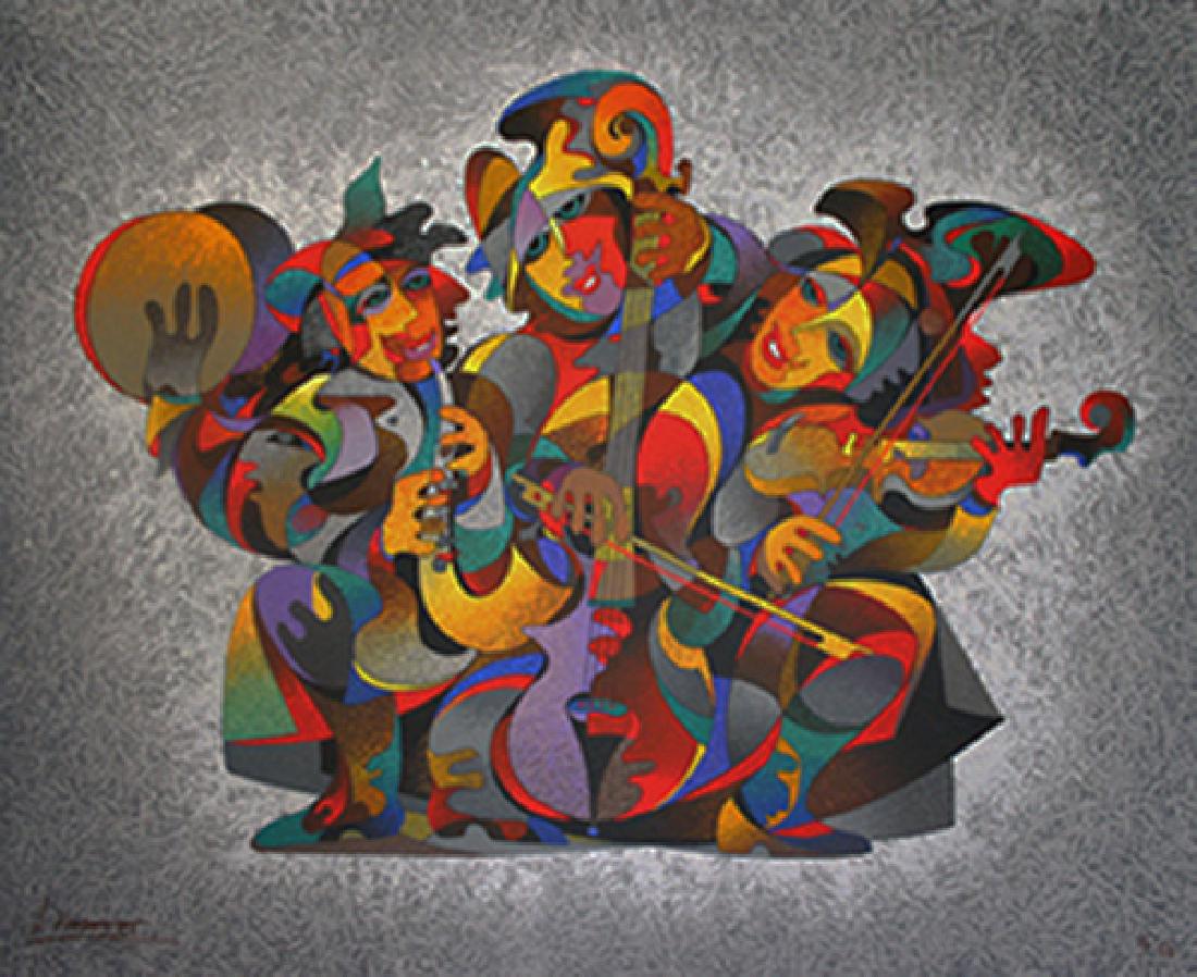 ANATOLE KRASNYANSKY Title: STREET QUARTET  SERIGRAPH (1 of 1)