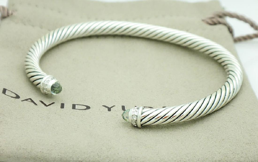 David Yurman Sterling 5mm Prasiolite & Diamonds (1 of 5)