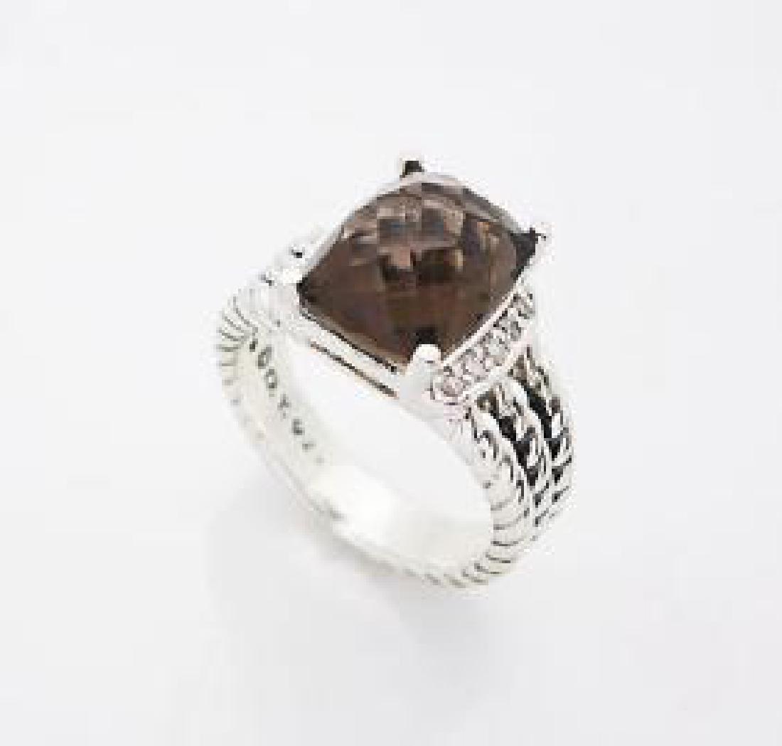 David Yurman Petite Wheaton  Quartz & Diamond Ring (1 of 4)