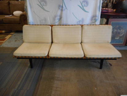 George Nelson Mid Century Sectional Sofa for H Miller: George Nelson Mid Century Sectional Sofa for Herman Miller George Nelson Mid Century Sectional Sofa for Herman Miller pre owned condition original webbing is very good,wood frame and hinges in good sh