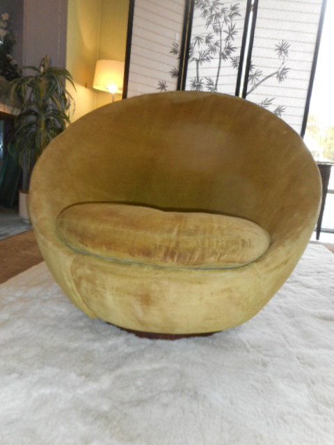 Egg swivel lounge club chair  M Baughman T Coggin MCM (1 of 9)
