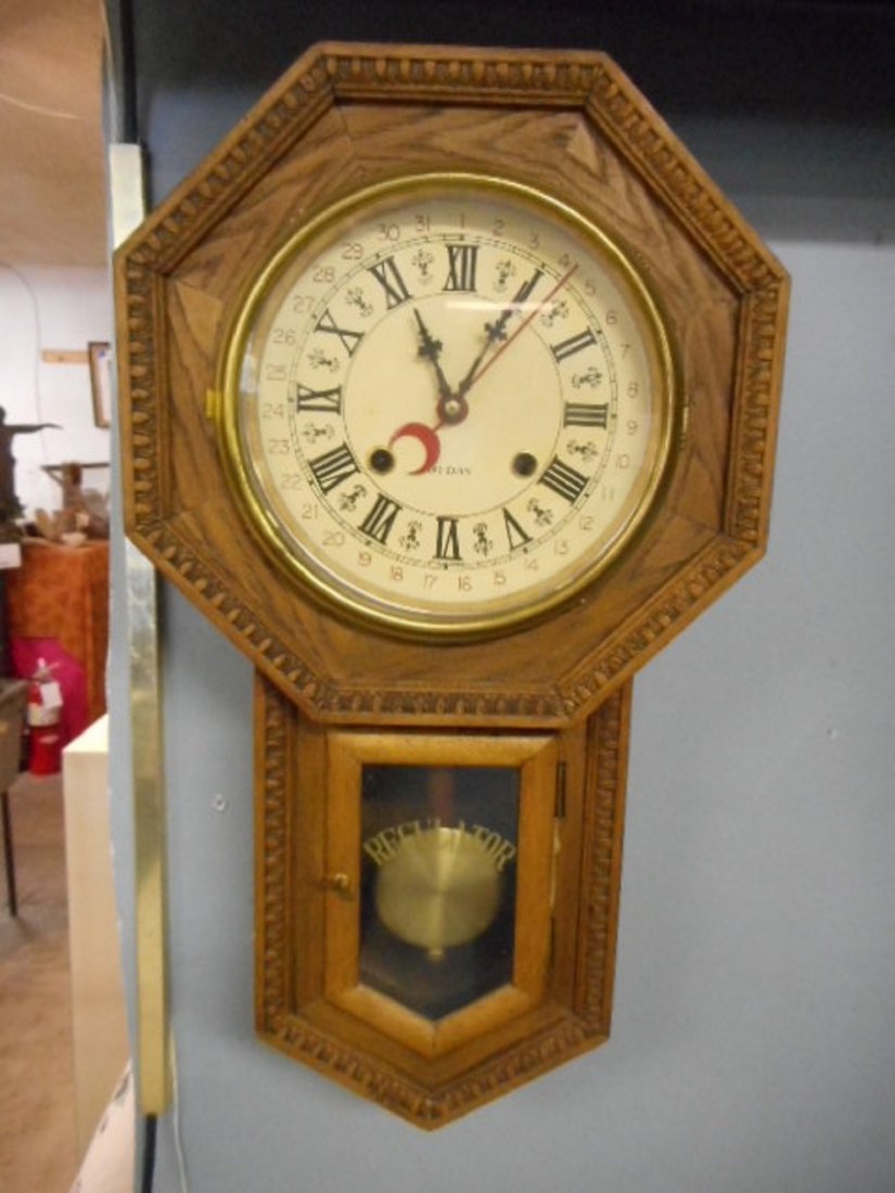 Vintage 31 day Regulator Calendar wall clock Korea Oct 26, 2019 A Kleins Auction Gallery in NC