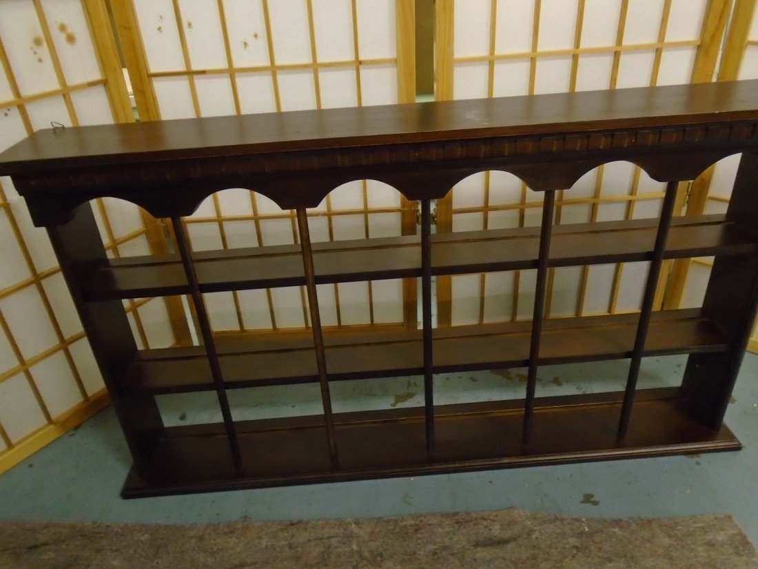 Vintage Traditional Colonial Wood 36" Wall Hang Curio (1 of 2)