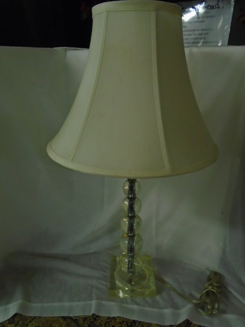 Vtg mid century mod  lucite clear plastic bubble lamp (1 of 4)