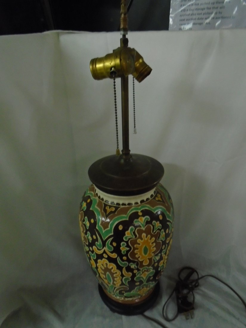 antique hand painted Ginger jar Lamp (1 of 5)