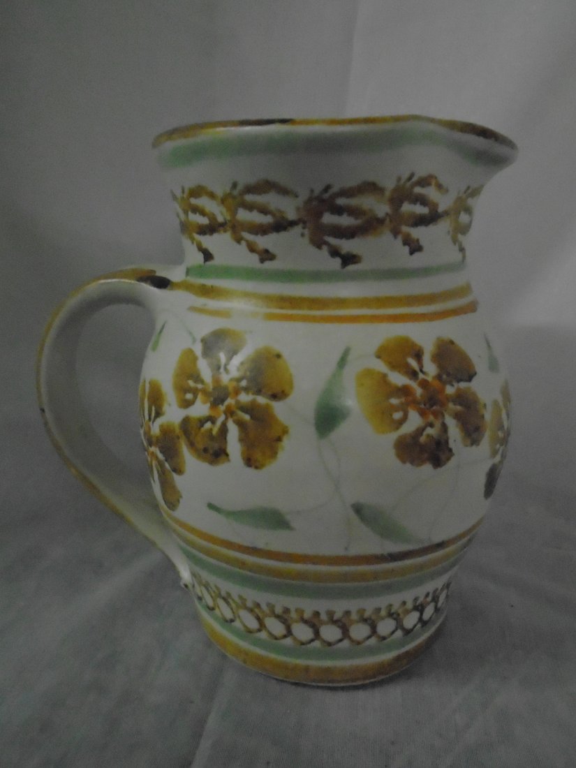 Pottery Pitcher signed 7" (1 of 3)