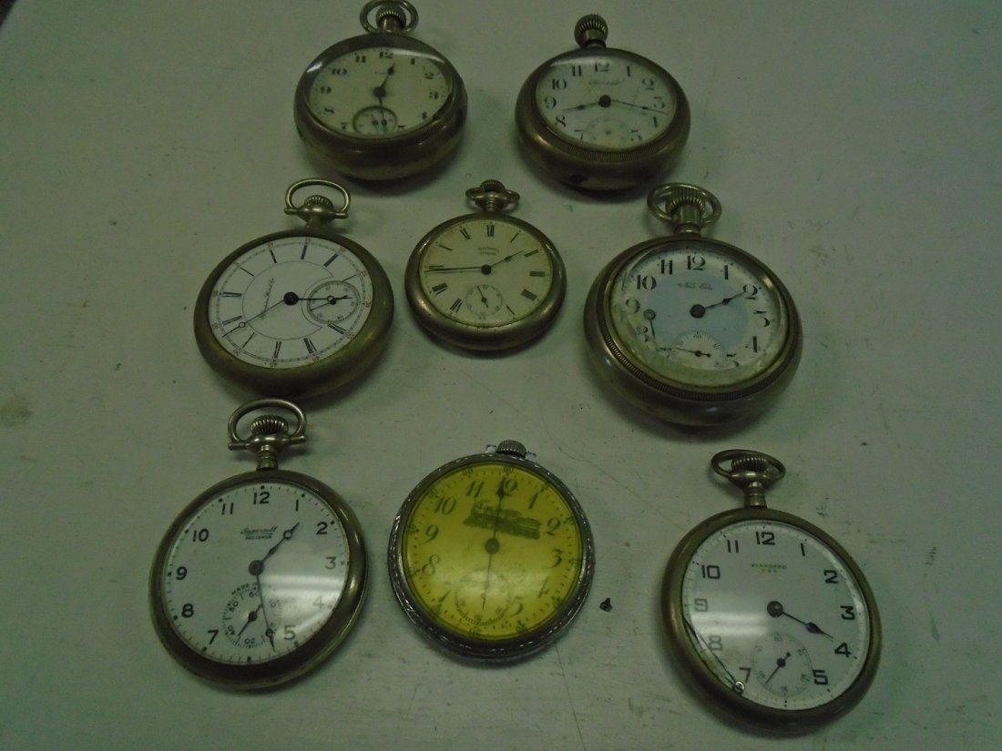 lot of 8 Silverode Pocket Watches parts or repair (1 of 9)