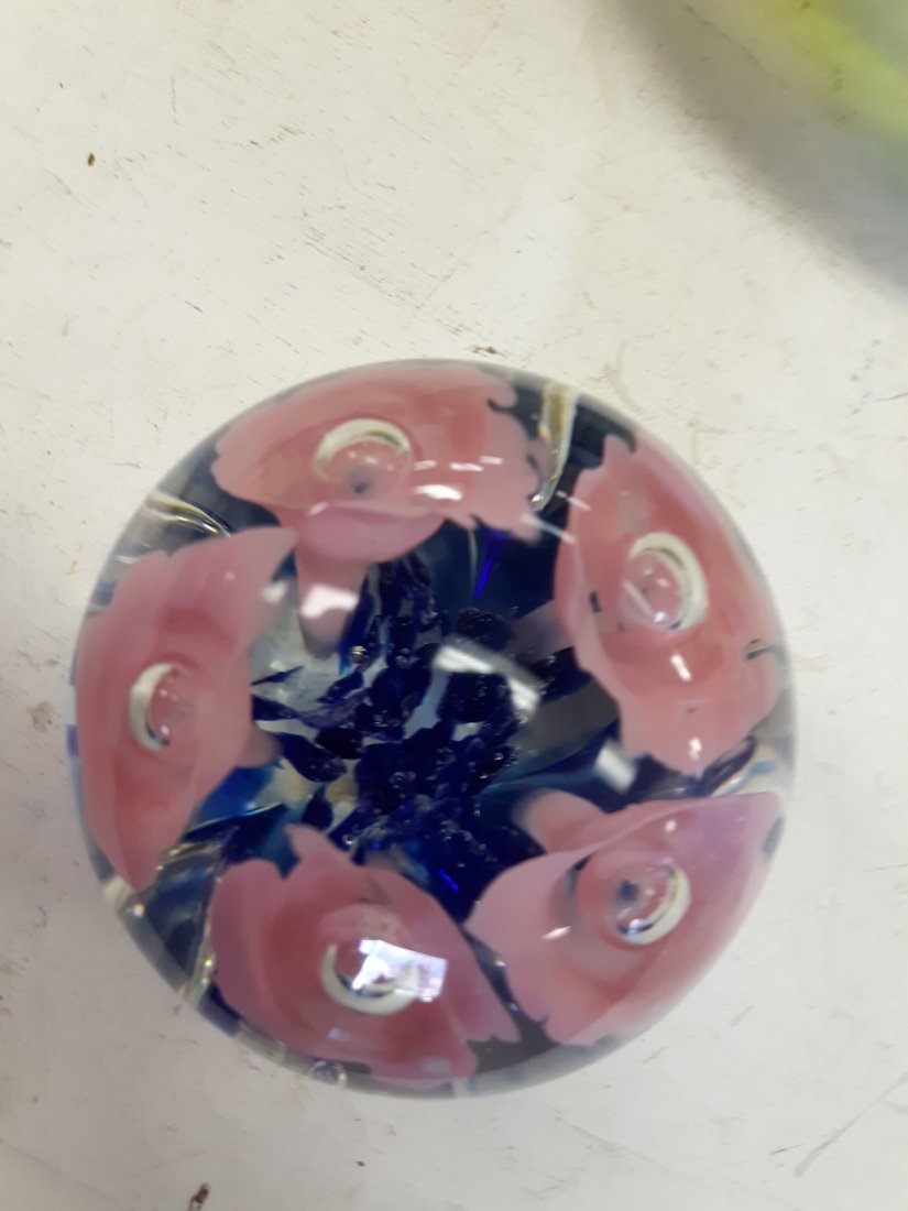 stunning joe st clair controlled bubbles paperweight (1 of 3)