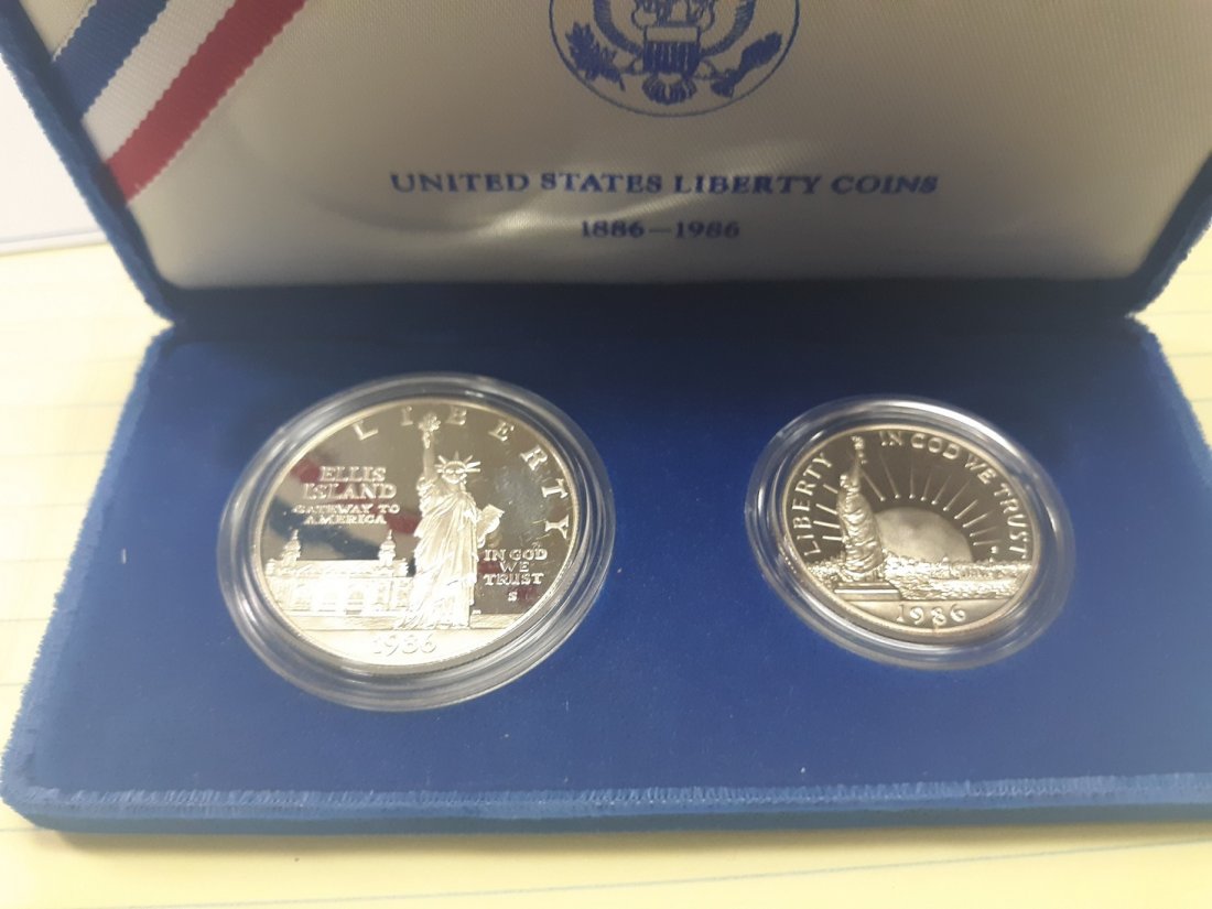 1986 liberty proof silver coin set (1 of 7)