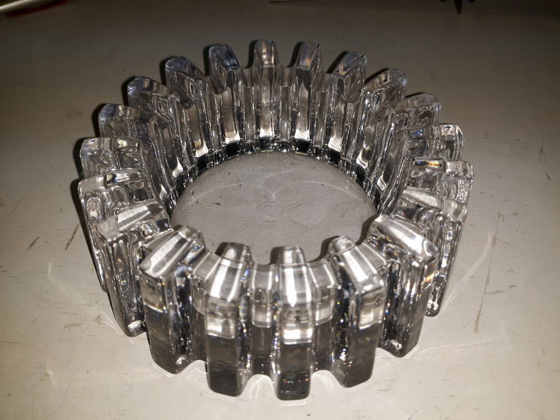 vintage MCM Brutalist Blenko Glass Ashtray (1 of 3)