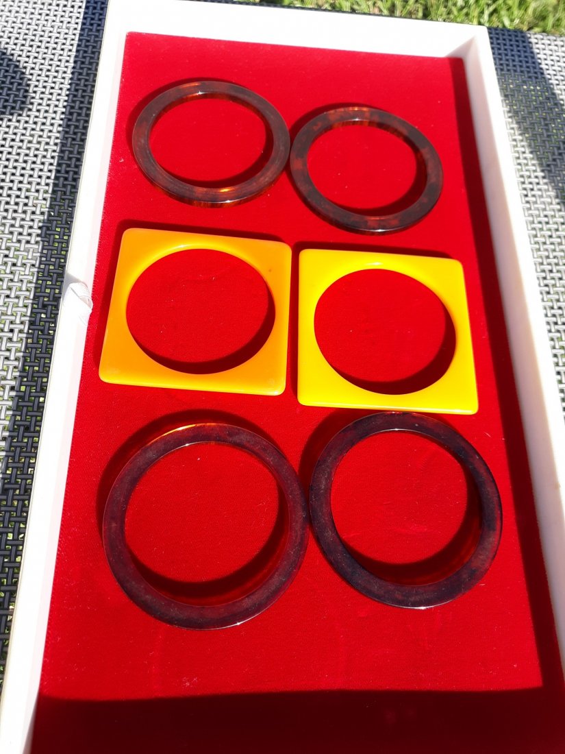 stunning mid century bakelite bangle bracelets lot (1 of 7)