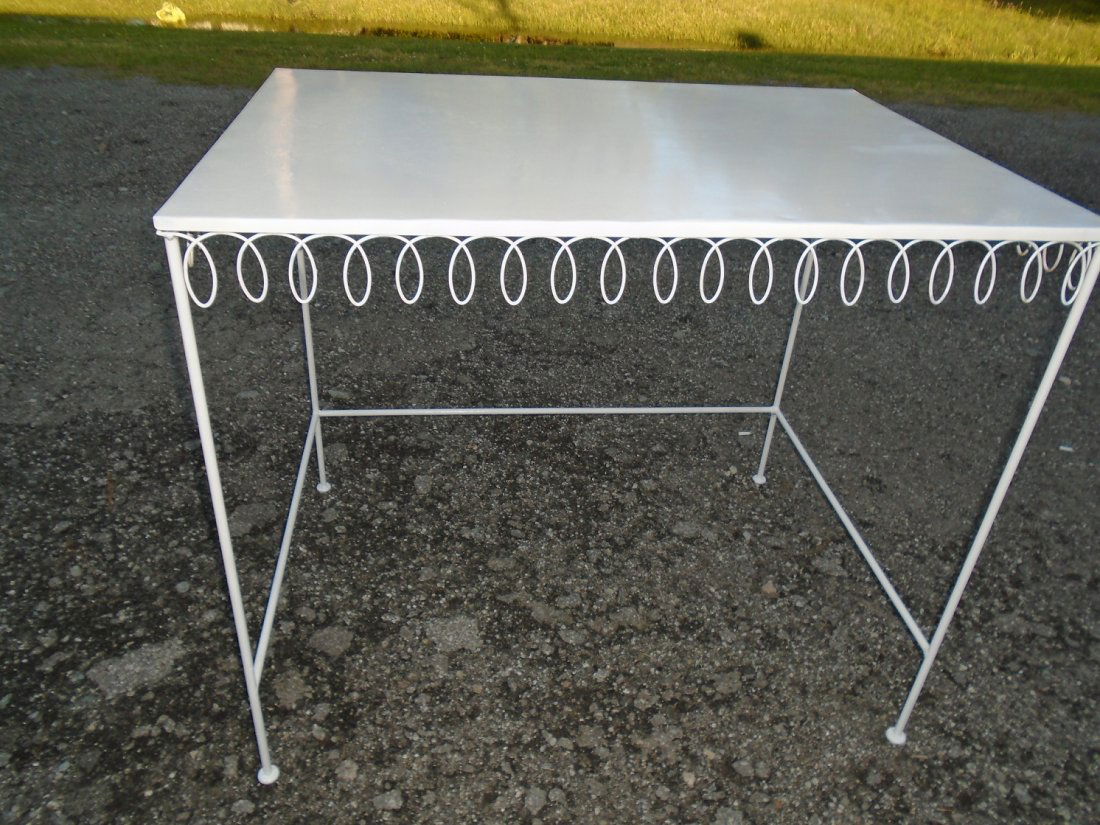 Mid Century Wrought Iron Patio bar/Table woodard? (1 of 5)