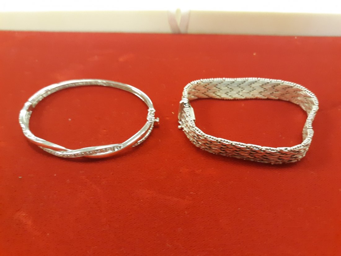 beautiful Bracelet Sterling Mesh & Bangle Jewelry (1 of 3)
