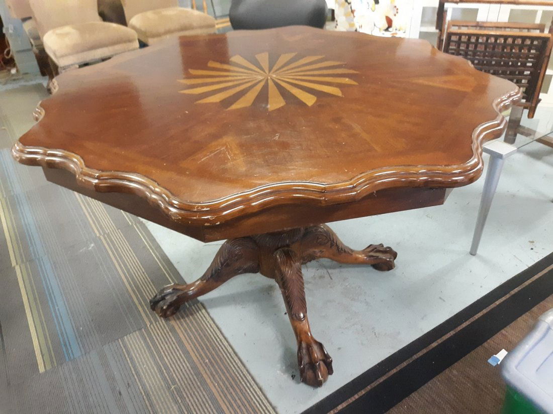 Starburst Dining Table ball and claw: ball and claw dining starburst dining table from estate condition good see pics 30" tall 50" wide