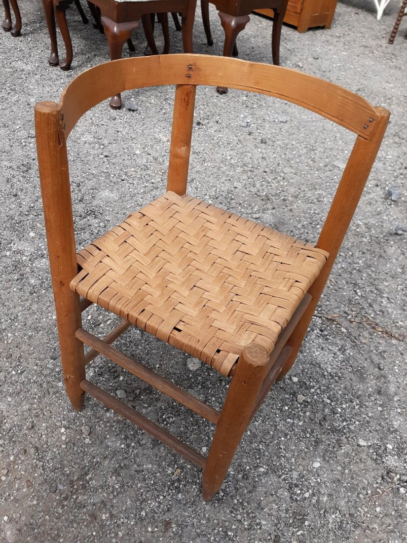 antique hand crafted split oak corner chair shaker styl (1 of 4)