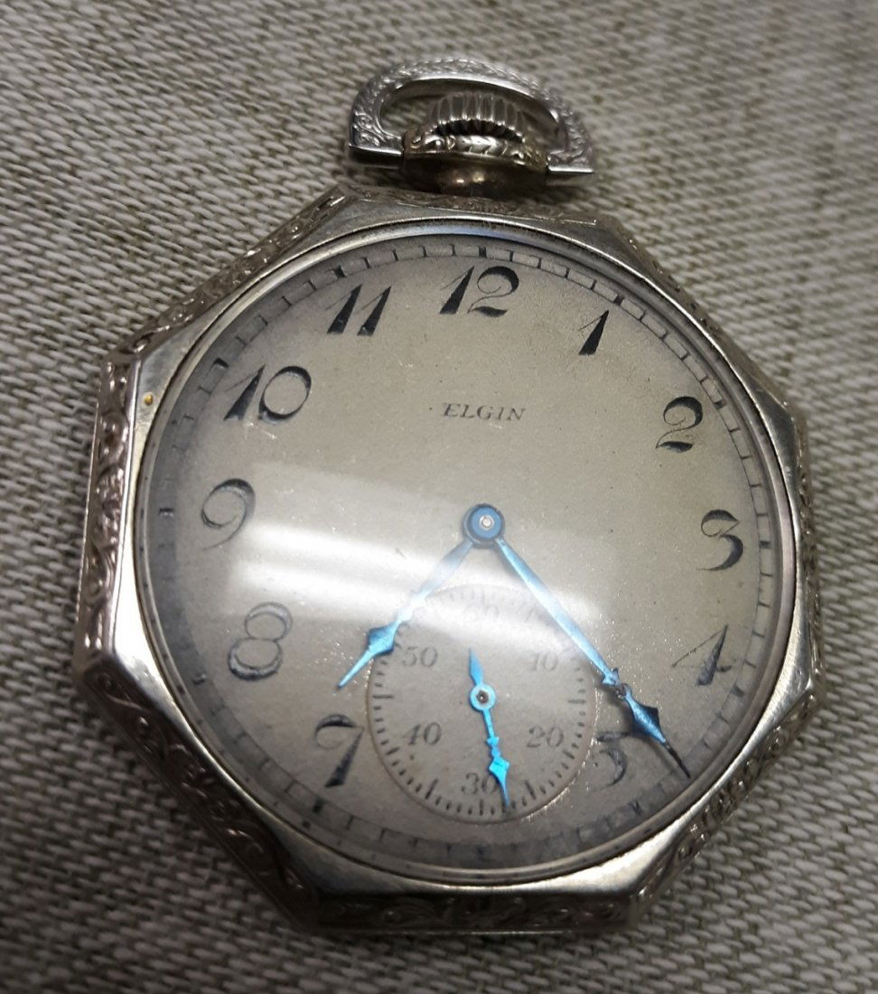 Incredible 1922 Elgin Octagon WGF Pocket Watch (1 of 6)