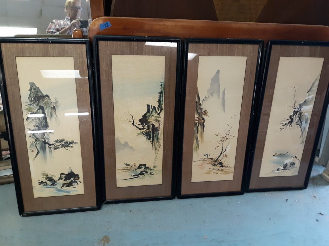 RARE TYRUS WONG 4 SEASONS SET, HAND PAINTED? (1 of 7)
