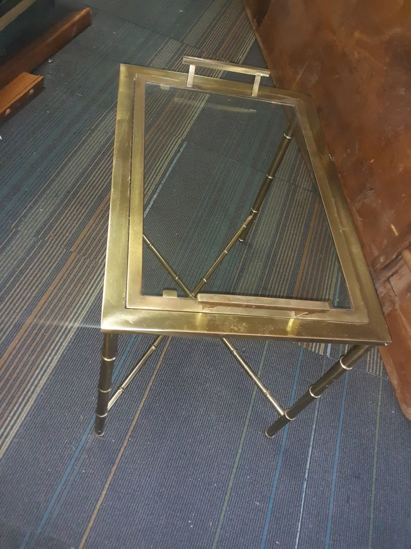 LQQK! Chippendale Selezione Attrib Butler Table Brass: Gorgeous Chippendale Selezione Attrib Butler Table Brass stunning brass butlers or serving tray table made in italy " signed" attributed to Selezioni Domus Fireze a superb style object of elegance bam
